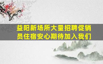 益阳新场所大量招聘促销员住宿安心期待加入我们